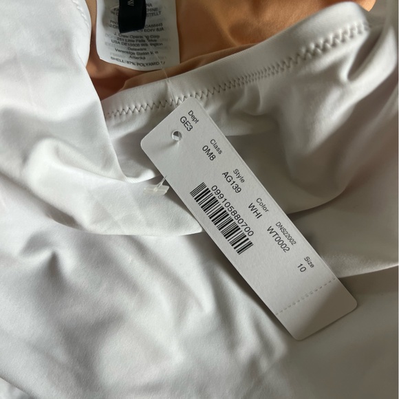 J.Crew Women's White One Shoulder Tie Bow Swimsuit New Size 10 One Piece NWT - Picture 7 of 14